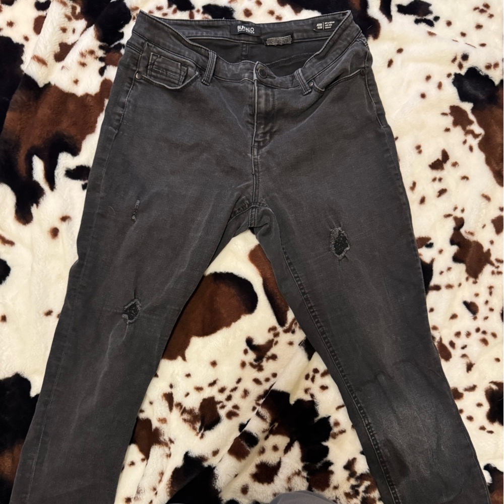 Black buffalo jeans